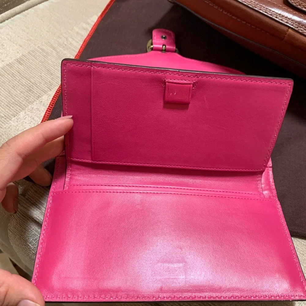 Coach Large Bleecker Burnished Leather British Tan Shoulder Bag - Picture 13 of 16